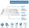 DreamLine Flex DL-6220C-22-01 Pivot Shower Door with SlimLine Base Kit