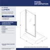 DreamLine Lumen Semi-Framed Swing Shower Door with SlimLine Base Kit DL-533442-22-01