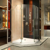 DreamLine DL-6050-04 The DreamLine Prism Lux is a fully frameless neo-angle corner shower enclosure with a modern design to transform any shower into a glass oasis. Prism Lux combines style and luxurious design with premium self-closing hinges for