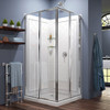 DreamLine DL-6150-01 This kit combines a Cornerview shower enclosure with a coordinating SlimLine shower base. The Cornerview shower enclosure is a perfect combination of solid construction and timeless design. The corner installation provides an