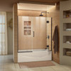 DreamLine D58580-06 The DreamLine Unidoor-X is a frameless shower door, tub door or enclosure that features a luxurious modern design, complementing the architectural details, tile patterns and the composition of your bath space. Unidoor-X showcases