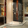 DreamLine DL-6050-22-01 The DreamLine Prism Lux is a fully frameless neo-angle corner shower enclosure with a modern design to transform any shower into a glass oasis. Prism Lux combines style and luxurious design with premium self-closing hinges for