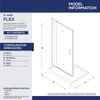 DreamLine Flex DL-6225C-22-04 Pivot Shower Door and SlimLine Base Kit