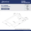 DreamLine DL-6190R-01 SlimLine Shower Base & Backwall Panel Kit with Tile Pattern