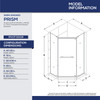 DreamLine Prism DL-6033-88-01 Frameless Neo-Angle Shower Enclosure, Corner Design