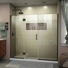 DreamLine D3251472L-09 The DreamLine Unidoor-X is a frameless shower door, tub door or enclosure that features a luxurious modern design, complementing the architectural details, tile patterns and the composition of your bath space. Unidoor-X