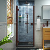 DreamLine DL-534242-88-06 The DreamLine Lumen semi-framed swing shower door and SlimLine base kit offer unique style and functional appeal, while keeping your budget in mind. The Lumen has a modern wall profile design with integrated hinges (patent