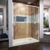 DreamLine DL-6222R-22-01 The DreamLine Flex pivot shower door and SlimLine base kit offers modern appeal at a budget friendly price point. The versatile Flex model combines cutting-edge pivot hardware, simple installation and dependable performance.