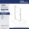 DreamLine Lumen DL-533242-01 Semi-Framed Swing Shower Door with SlimLine Base Kit
