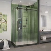 DreamLine SHEN-6134482-06 The DreamLine Enigma-XO shower door, tub door or enclosure is the combination of elegance and style brought together within a modern and fully frameless design. The striking stainless steel hardware delivers a perfect mix of