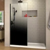 DreamLine D3234720PXB-09 The DreamLine Linea Ombre is a single panel, walk-in shower screen, with a unique patented bold gradient design, adding sophistication and extravagance to your bathroom space. Specialized PixelGlaze technology used to create