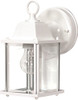 Nuvo 60/636  1 Light - 9" - Wall Lantern - Cube Lantern w/ Clear Beveled Glass -White Finish