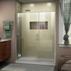 DreamLine D1282272-04 The DreamLine Unidoor-X is a frameless shower door, tub door or enclosure that features a luxurious modern design, complementing the architectural details, tile patterns and the composition of your bath space. Unidoor-X