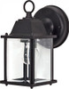 Nuvo 60/638  1 Light - 9" - Wall Lantern - Cube Lantern w/ Clear Beveled Glass -Textured Black Finish