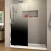 DreamLine D3234720PXB-01 The DreamLine Linea Ombre is a single panel, walk-in shower screen, with a unique patented bold gradient design, adding sophistication and extravagance to your bathroom space. Specialized PixelGlaze technology used to create
