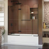 DreamLine SHDR3448580EX09 The DreamLine Aqua Ultra is a frameless shower or tub screen with European appeal and modern architectural design. With a stunning curved silhouette that creates an open, inviting feel, the Aqua Ultra will transform your