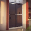 DreamLine SHDR-634876HG04 The DreamLine Essence-H is a semi-frameless sliding bypass shower or tub door with a modern, elegant design and a striking look. The Essence-H has thick tempered glass combined with sleek rollers for smooth gliding action.