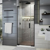 DreamLine SHDR-443465-09 The DreamLine Elegance Plus shower door combines frameless design with effortless performance to create a perfectly balanced, timeless look. Modern slim wall profiles complement the minimalist design and ensure that your