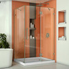 DreamLine SHEN-1334460-04 The Quatra Lux fully frameless hinged shower enclosure has an exquisite modern design and sleek lines to instantly upgrade any bathroom space with stunning looks and superior quality. Immerse yourself into a spa-like shower