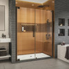 DreamLine SHDR-4334300-06 The DreamLine Elegance-LS pivot shower door or enclosure has a modern frameless design to enhance any decor with an open, inviting look. The Elegance-LS easily becomes the focal point of your bathroom with a custom glass
