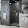 DreamLine SHDR-443060-04 The DreamLine Elegance Plus shower door combines frameless design with effortless performance to create a perfectly balanced, timeless look. Modern slim wall profiles complement the minimalist design and ensure that your