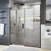 DreamLine SHDR-4458305-06 The DreamLine Elegance Plus shower door combines frameless design with effortless performance to create a perfectly balanced, timeless look. Modern slim wall profiles complement the minimalist design and ensure that your