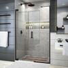 DreamLine SHDR-444622-06 The DreamLine Elegance Plus shower door combines frameless design with effortless performance to create a perfectly balanced, timeless look. Modern slim wall profiles complement the minimalist design and ensure that your