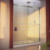 DreamLine SHDR-636076H-04 The DreamLine Essence-H is a semi-frameless sliding bypass shower or tub door with a modern, elegant design and a striking look. The Essence-H has thick tempered glass combined with sleek rollers for smooth gliding action.