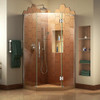 DreamLine SHEN-2638380-01 The DreamLine Prism Plus is a frameless neo-angle shower enclosure with a contemporary style sure to be a perfect match to any bathroom space. The Prism Plus shines with obstruction-free patented design brackets and luxury