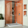 DreamLine SHEN-1334460-01 The Quatra Lux fully frameless hinged shower enclosure has an exquisite modern design and sleek lines to instantly upgrade any bathroom space with stunning looks and superior quality. Immerse yourself into a spa-like shower