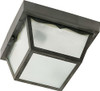 Nuvo 77/863 Lighting One Light Outdoor Flush Mount, Black Finish with Frosted Acrylic Panel Glass