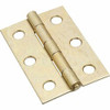 National Hardware N146-290 2-1/2" Brass Plated Non-Removable Pin Hinges 2 Count