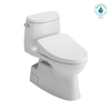 TOTO® Drake® WASHLET®+ Two-Piece Elongated 1.6 GPF TORNADO FLUSH® Toilet with C2 Bidet Seat, Cotton White - MW7763074CSG#01