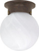 Nuvo 60/259  1 Light - 6" - Ceiling Mount - Alabaster Ball -Old Bronze Finish