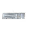 CHERRY DESKTOP JK-1600EU-1 KEYBOARD WHITE/SILVER USB US INTL 104+6 KEY LAYOUT