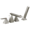 Delta T4743-SS Delta Trillian Two-Handle Roman Tub Trim with Hand Shower - Stainless