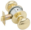 Schlage A10S-PLY-605 A10S PLY 605 Series A Grade 2 Cylindrical Lock, Passage Function, Keyless, Plymouth Design, Bright Brass Finish