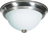 Nuvo 76/244  2 Light - 13" - Flush Mount - Frosted Melon Glass -Brushed Nickel Finish