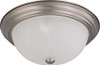 Nuvo 60/3263  3 Light 15" Flush Mount w/ Frosted White Glass -Brushed Nickel Finish