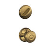 Schlage F59-GEO-609 F59 GEO 609 Georgian Interior Knob with Deadbolt, Antique Brass (Interior Half Only)