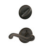 Schlage F59-FLA-716-RH F59 FLA 716 RH Flair Interior Right-Handed Lever with Deadbolt, Aged Bronze (Interior Half Only)