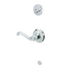 Schlage F59-FLA-625-RH F59 FLA 625 RH Flair Interior Right-Handed Lever with Deadbolt, Bright Chrome (Interior Half Only)
