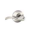Schlage F51A-ACC-618 Accent Lever Keyed Entry Lock in Polished Nickel - F51A ACC 618