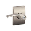 Schlage F51A-MER-619-CEN F51A MER 619 CEN Merano Lever with Century Trim Keyed Entry Lock, Satin Nickel