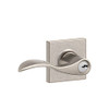 Schlage F51A-ACC-619-COL Accent Lever with Collins Trim Keyed Entry Lock in Satin Nickel - F51A ACC 619 COL