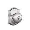Schlage F51A-PLY-625-CAM F51A PLY 625 CAM Plymouth Knob with Camelot Trim Keyed Entry Lock, Bright Chrome
