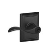 Schlage F51A-ACC-622-ADD Accent Lever with Addison Trim Keyed Entry Lock in Matte Black - F51A ACC 622 ADD