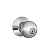 Schlage F51A-ORB-625 F51A ORB 625 Orbit Knob Keyed Entry Lock, Bright Chrome