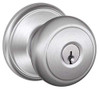 Schlage F51A-AND-626 F51A Andover 626 Andover Entry Door Lock Satin Chrome