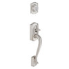 Schlage F58-CAM-619 F58 CAM 619 Camelot Exterior Handleset with Deadbolt, Satin Nickel (Exterior Half Only)